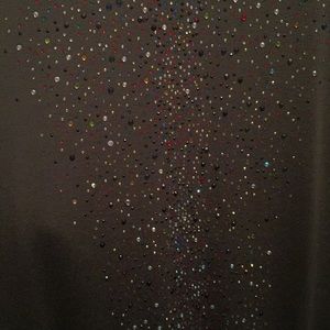 Women plus tunic with sparkling multicolor stones